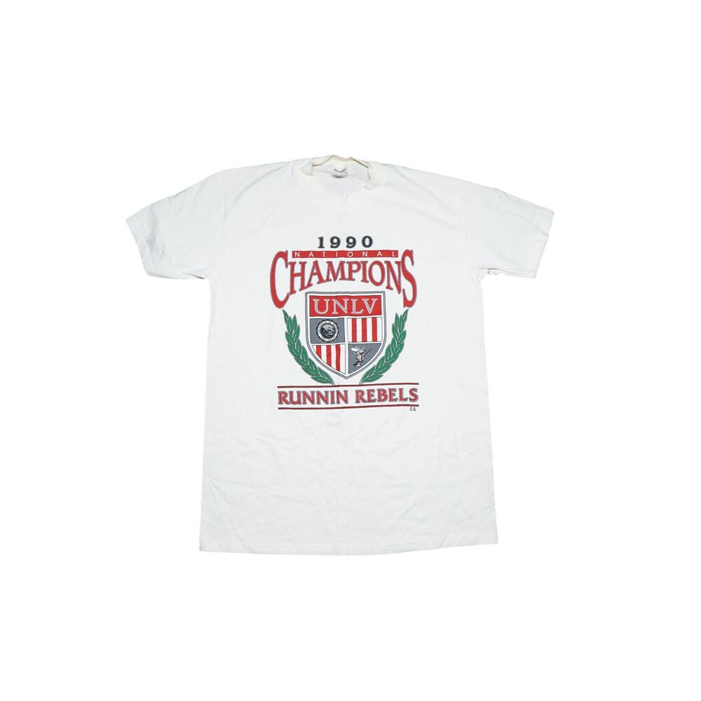 UNLV Rebels Vintage 90s National Champion T-Shirt Tedman USA Single Stitch White